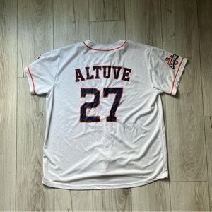 White Baseball Jersey with Orange Trim